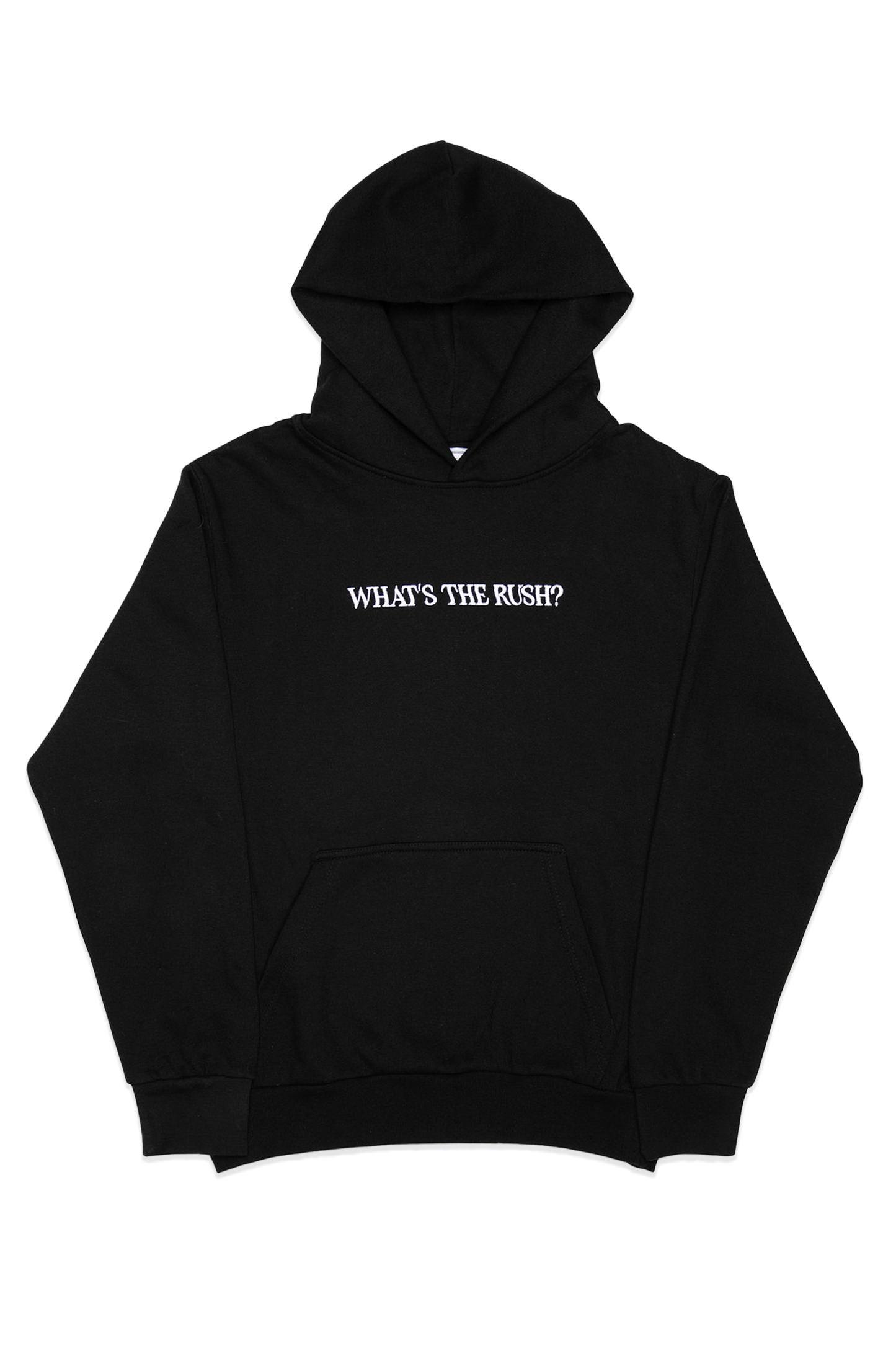 WHAT'S THE RUSH? HOODIE (BLACK)
